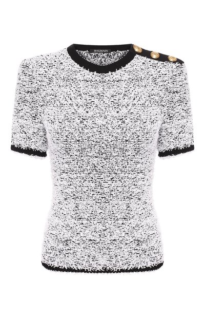 Женский топ из смеси хлопка и вискозы BALMAIN, арт. RF10626/K296