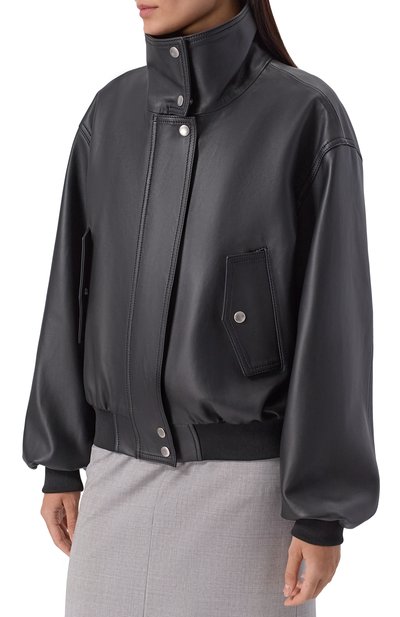 Кожаный бомбер BATS черного цвета по цене 160000 руб., арт. BTSJ_117, фото 3 Кожаный бомбер BATS, арт. BTSJ_117, фото 3