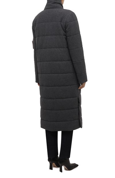 Пальто утепленное SEVEN LAB серого цвета по цене 48300 руб., арт. DLW-002SG charcoal, фото 4 Пальто утепленное SEVEN LAB, арт. DLW-002SG charcoal, фото 4
