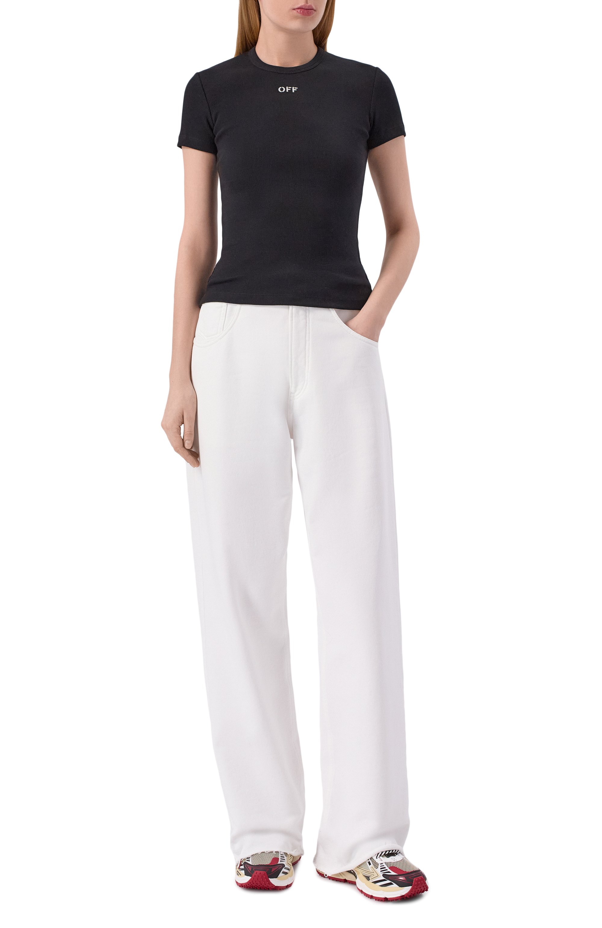 Хлопковая футболка OFF-WHITE, арт. 0WAA065C99JER005, фото 2