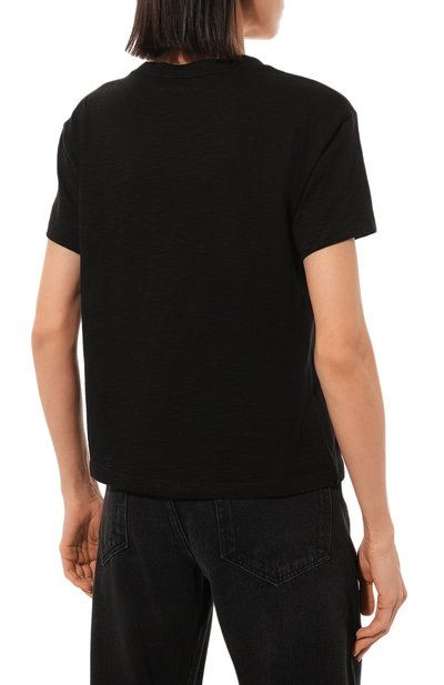 Хлопковая футболка EMPORIO ARMANI черного цвета по цене 16900 руб., арт. 3R2T7I/2JTEZ, фото 4 Хлопковая футболка EMPORIO ARMANI, арт. 3R2T7I/2JTEZ, фото 4