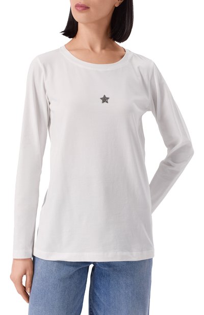 Хлопковый лонгслив LORENA ANTONIAZZI, арт. TS10/9999, фото 3