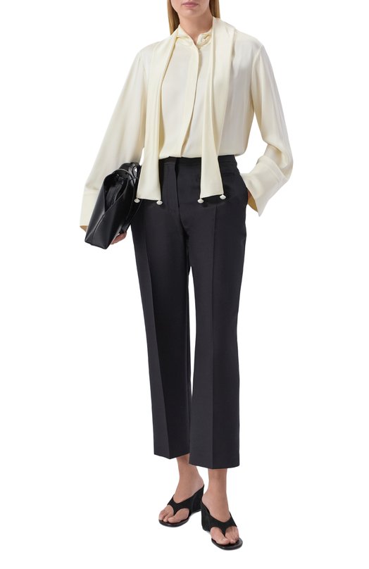 Брюки из шерсти и шелка 12 STOREEZ 137103 Чёрный  137103 Фото 2