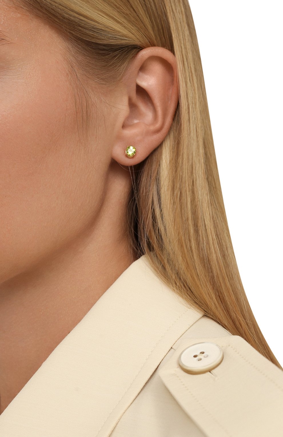 Серьги-пусеты cartoon baby с хризолитом MOONKA, арт. cr-bb-er-hr, фото 2