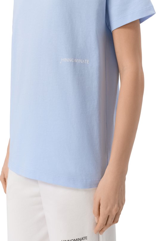 Хлопковая футболка HINNOMINATE HMABW02368 Голубой  HMABW02368 Фото 5