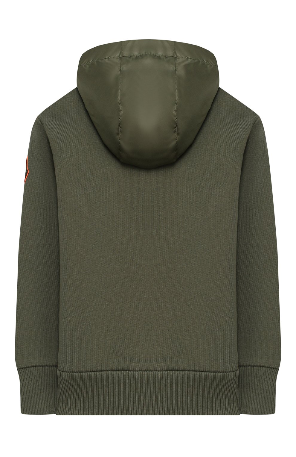 Хлопковая толстовка MONCLER хаки цвета по цене 33350 руб., арт. F1-954-8G711-20-809AG/4-6A, фото 2 Хлопковая толстовка MONCLER, арт. F1-954-8G711-20-809AG/4-6A, фото 2