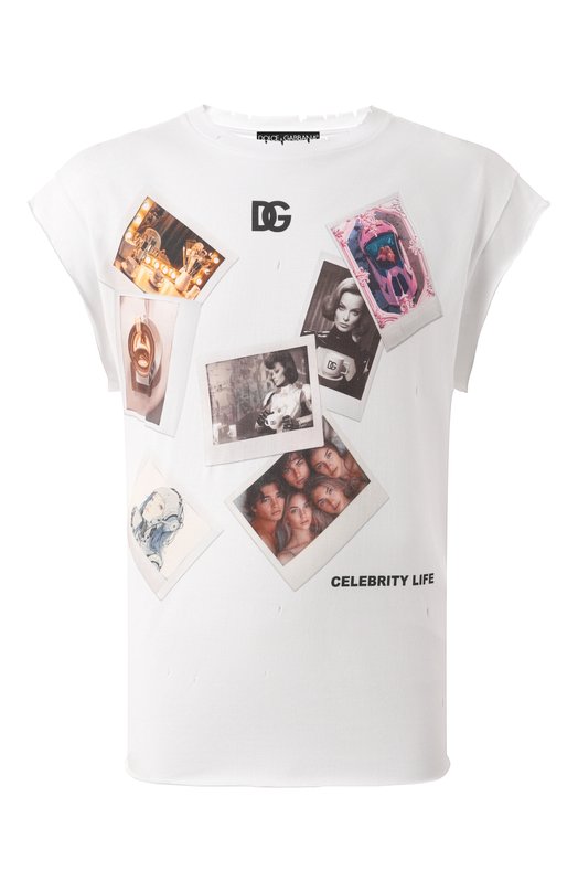 Хлопковая майка Dolce & Gabbana G8SP5T/G706B Белый G8SP5T/G706B