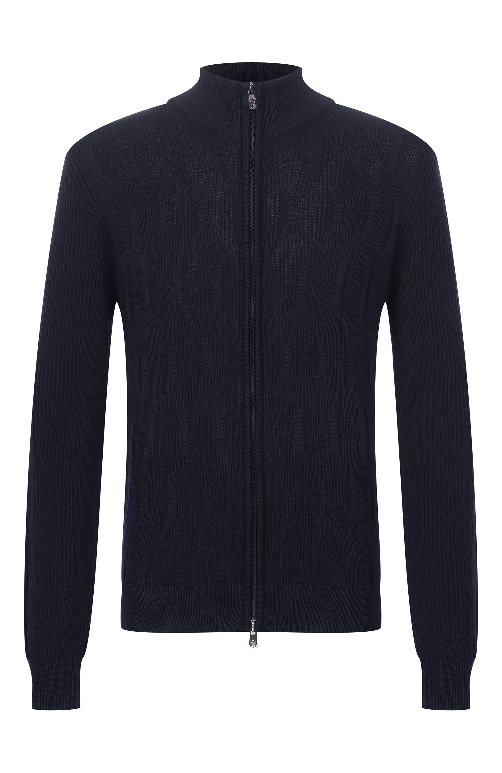 Шерстяной кардиган CORNELIANI темно-синего цвета по цене 115500 руб., арт. 28M586/2A25158, фото 1 Шерстяной кардиган CORNELIANI, арт. 28M586/2A25158, фото 1