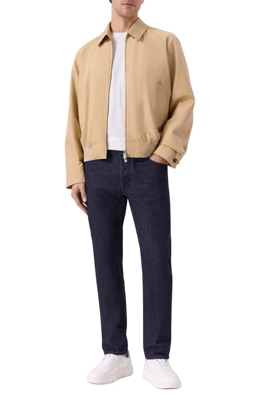Хлопковый бомбер Burberry 8093199 Бежевый  8093199 Фото 2