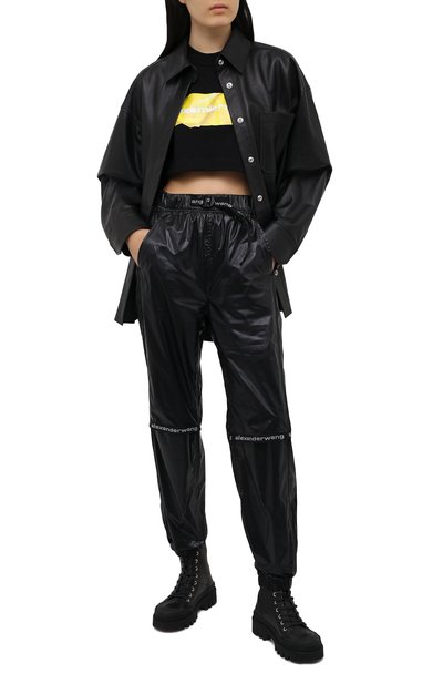 Хлопковая футболка ALEXANDER WANG черного цвета по цене 19950 руб., арт. 1CC2211002, фото 2 Хлопковая футболка ALEXANDER WANG, арт. 1CC2211002, фото 2