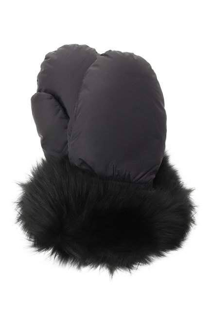 Пуховые варежки с отделкой из песца YVES SALOMON ENFANT, арт. 25WEA904XXD0TM/C99