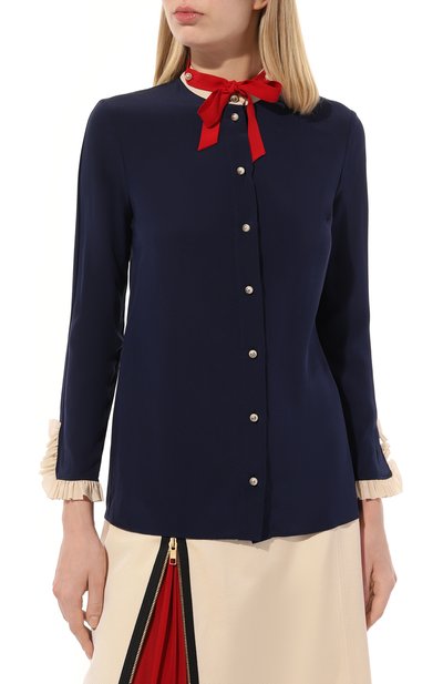 Шелковая рубашка GUCCI, арт. 498592 ZHS03, фото 3