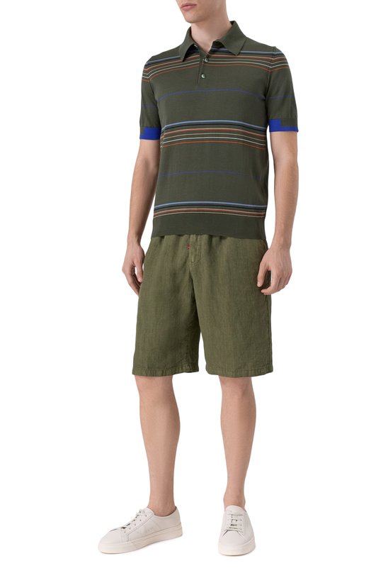 Льняные шорты Kiton UPR004LK0604F08 Хаки  UPR004LK0604F08 Фото 2