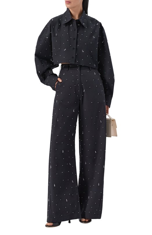 Хлопковые брюки Giuseppe di Morabito 06PSPA507R 16406 Чёрный  06PSPA507R 16406 Фото 2