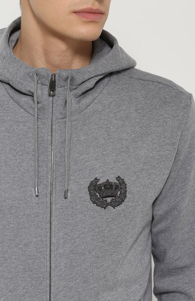 Хлопковая толстовка на молнии с капюшоном DOLCE & GABBANA, арт. 0101/G9GU9Z/G7IHM, фото 5