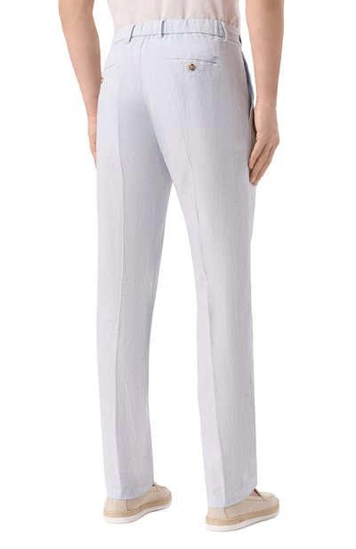 Льняные брюки PAUL&SHARK светло-голубого цвета по цене 43800 руб., арт. 25414046, фото 4 Льняные брюки PAUL&SHARK, арт. 25414046, фото 4