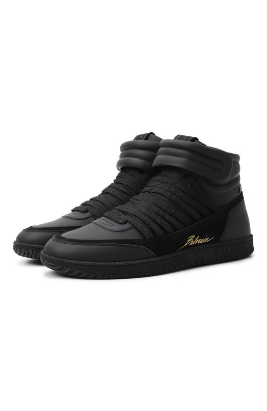 Кожаные кеды Swan Balmain EM0VH388/LTSU Чёрный EM0VH388/LTSU