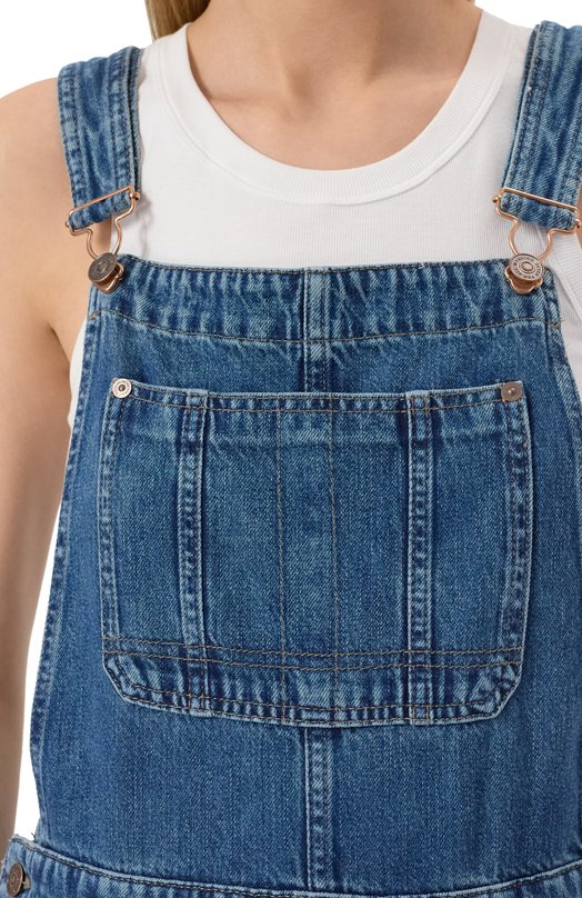 Джинсовый комбинезон Dungarees 7 For All Mankind 7U022555JSE Синий  7U022555JSE Фото 5
