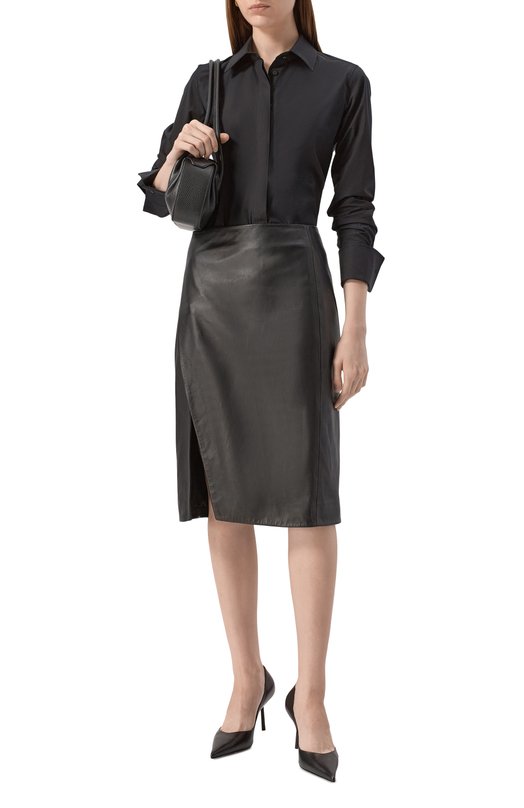 Хлопковая рубашка Max Mara KNUT Чёрный  KNUT Фото 2