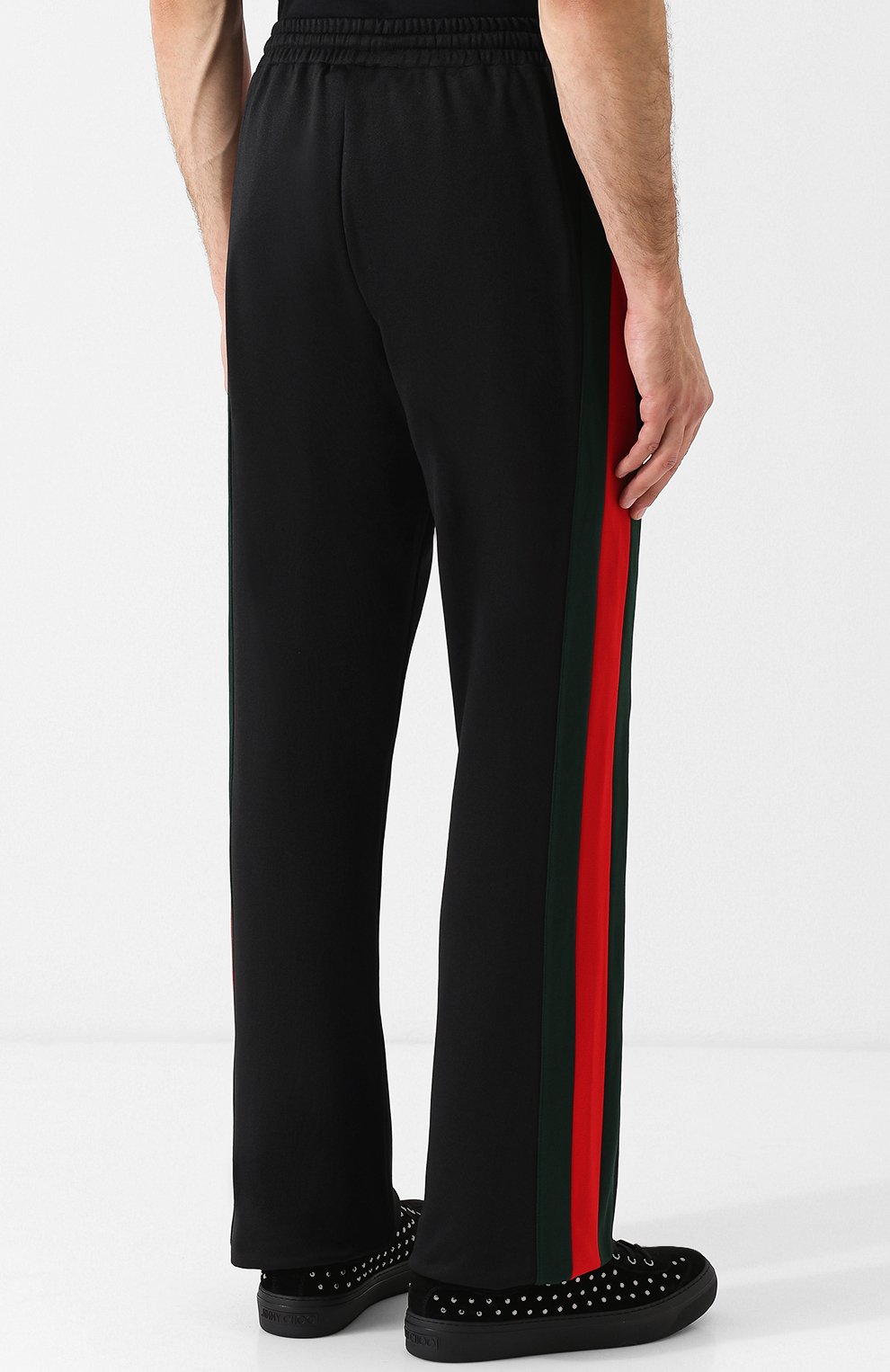 Брюки прямого кроя с лампасами и поясом на резинке GUCCI, арт. 493657/X7A90, фото 4