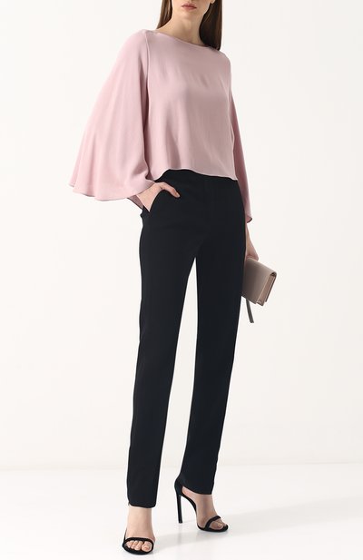 Однотонный топ свободного кроя с круглым вырезом GIORGIO ARMANI, арт. WAC58T/WA524, фото 2