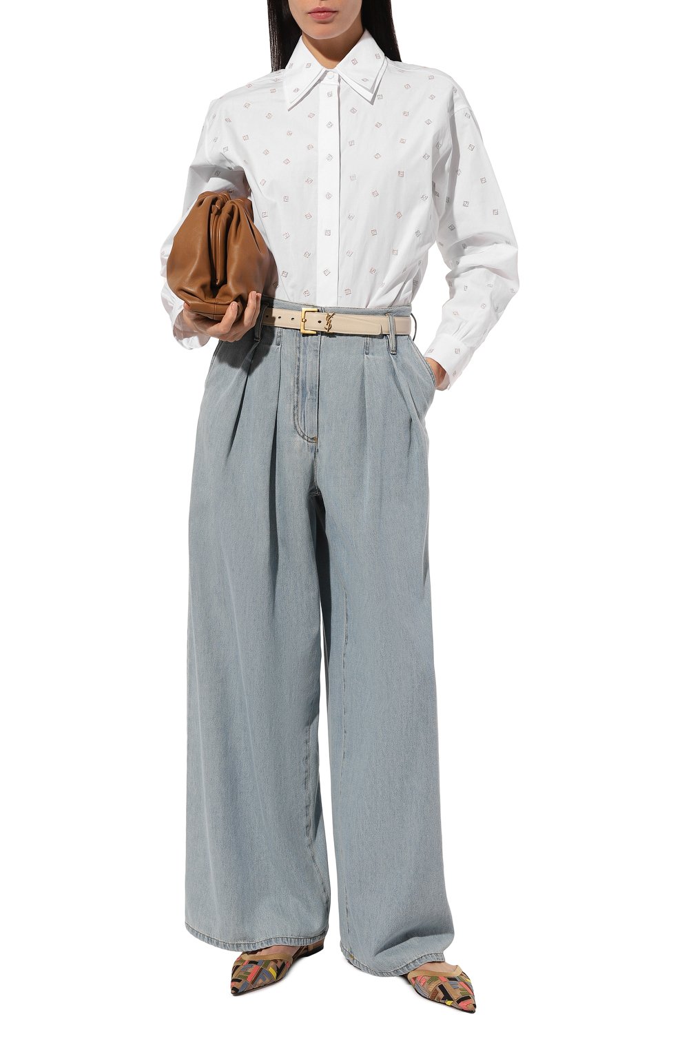 Хлопковая рубашка FENDI, арт. FDC959 AFLK, фото 2