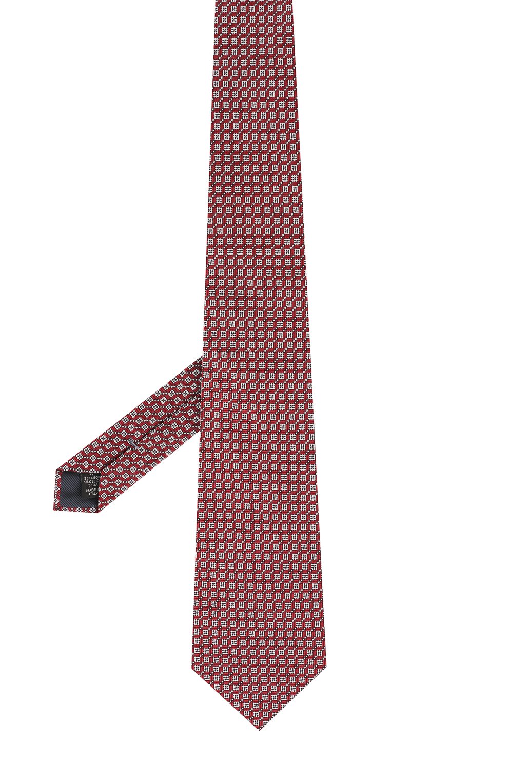 Шелковый галстук с узором ZEGNA красного цвета по цене 18350 руб., арт. Z3D15/1XW, фото 2 Шелковый галстук с узором ZEGNA, арт. Z3D15/1XW, фото 2