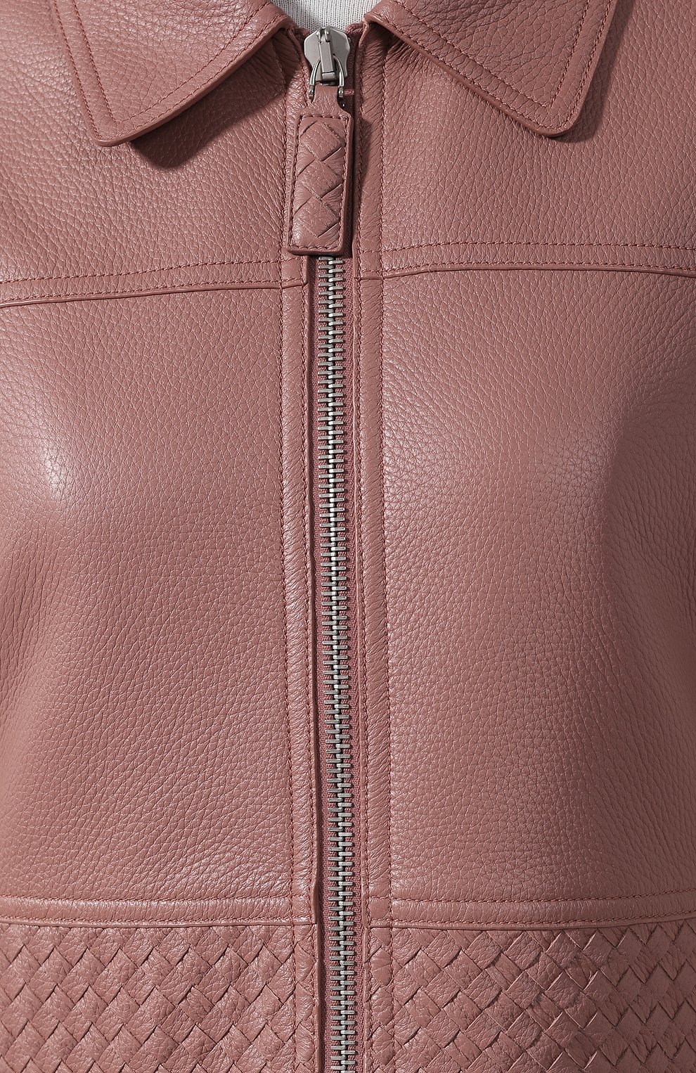 Кожаный жакет BOTTEGA VENETA светло-розового цвета по цене 448000 руб., арт. 546308/V0K90, фото 5 Кожаный жакет BOTTEGA VENETA, арт. 546308/V0K90, фото 5