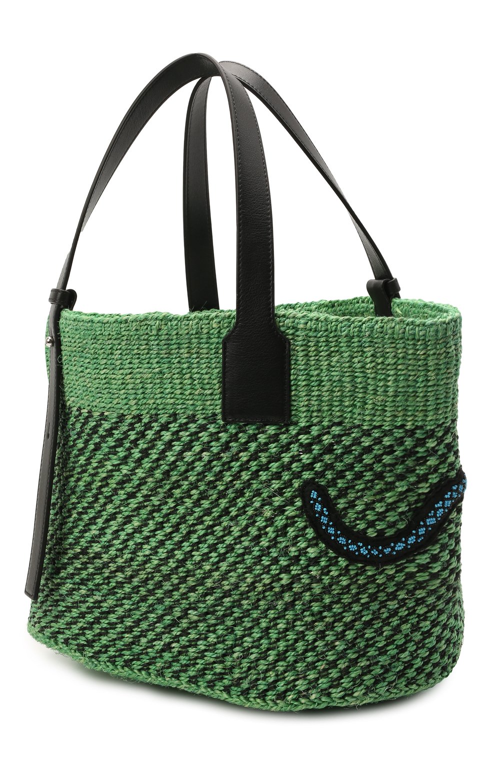 Сумка basket loewe x paula's ibiza LOEWE зеленого цвета по цене 83650 руб., арт. A223T82X01, фото 3 Сумка basket loewe x paula's ibiza LOEWE, арт. A223T82X01, фото 3