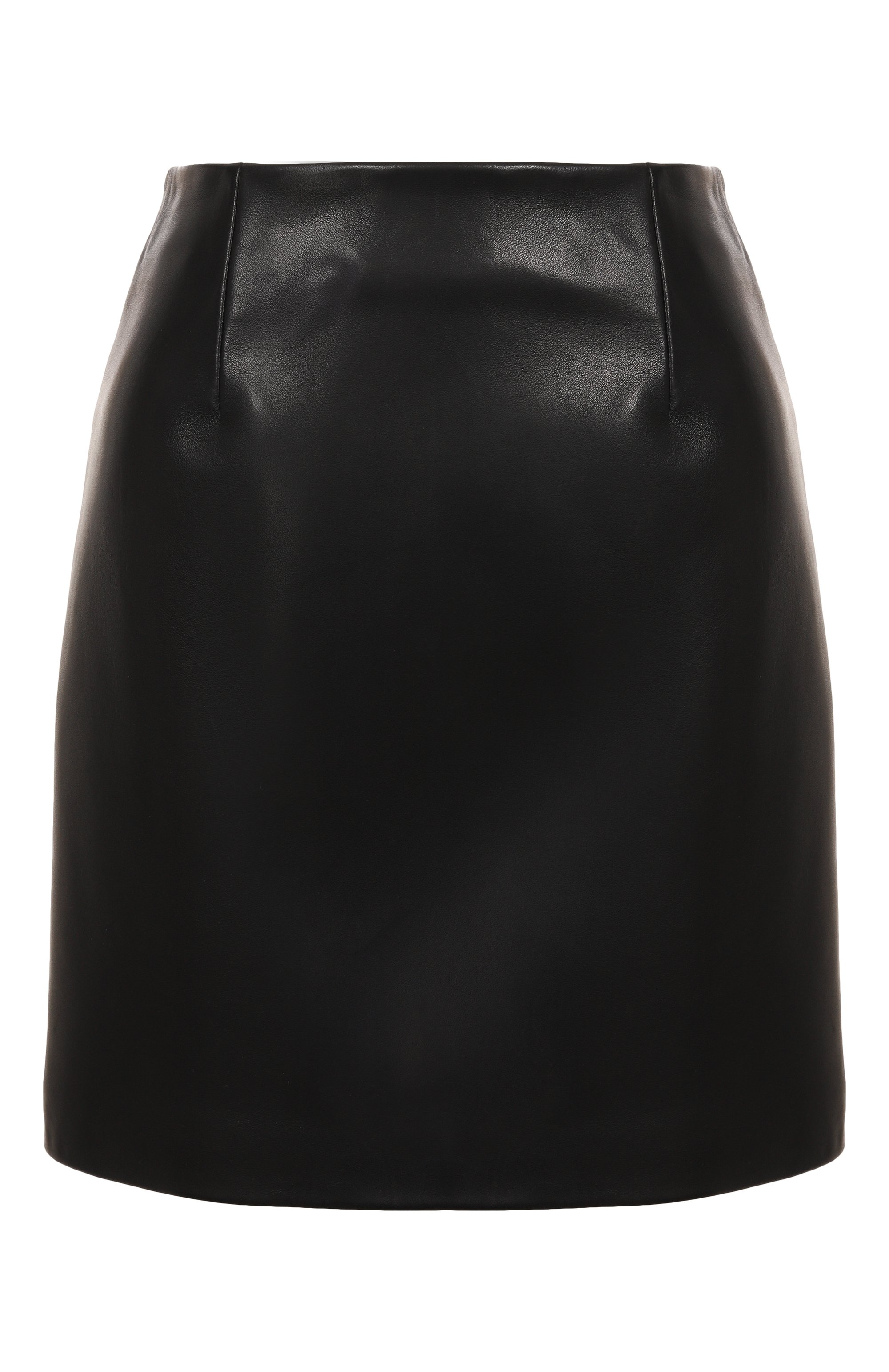 Кожаная юбка LESYANEBO черного цвета по цене 72000 руб., арт. LN09H-0502L_OZ, фото 1 Кожаная юбка LESYANEBO, арт. LN09H-0502L_OZ, фото 1