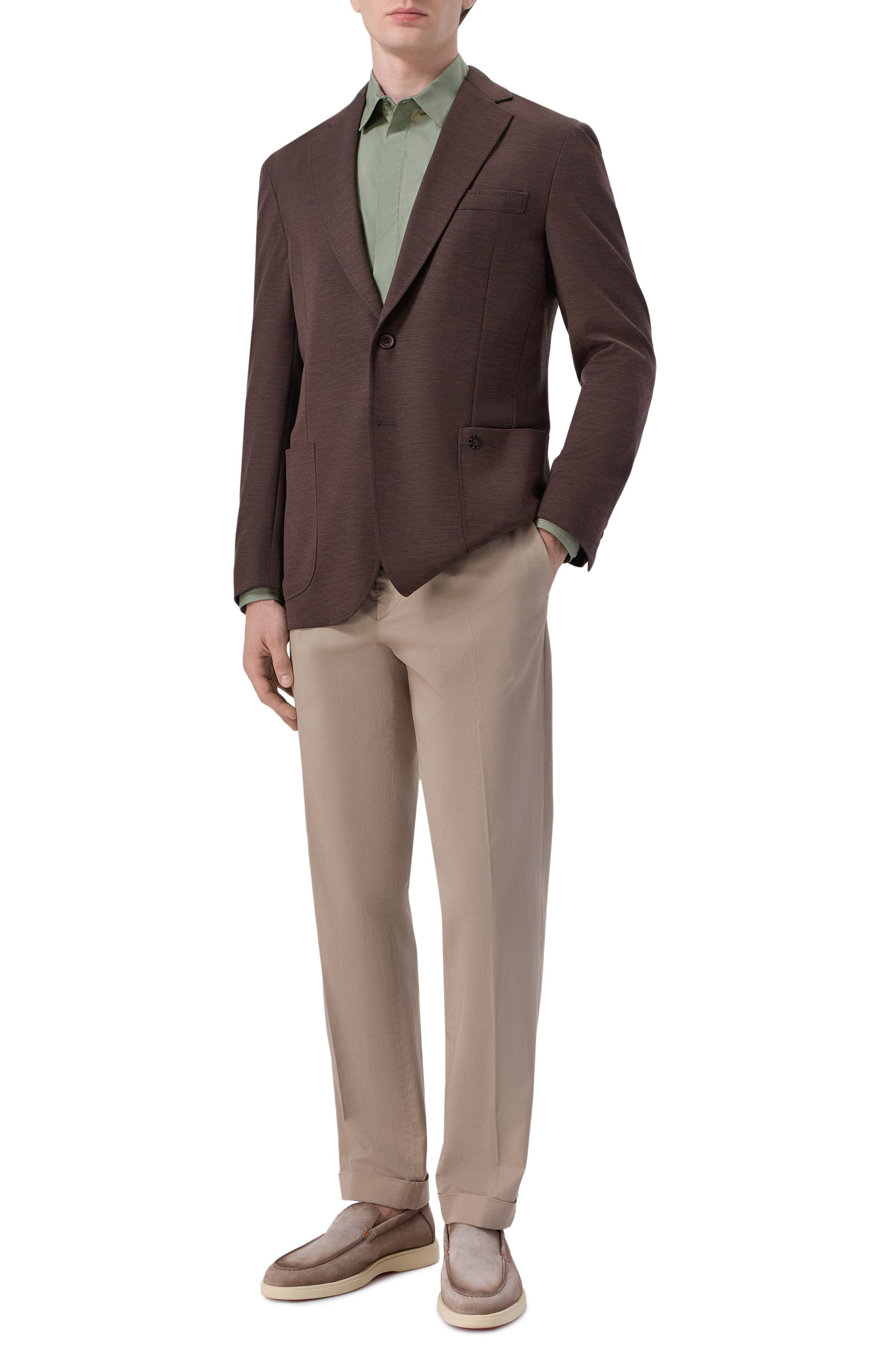 Хлопковая рубашка MVST хаки цвета по цене 92150 руб., арт. M26.2PM.B009/F080, фото 2 Хлопковая рубашка MVST, арт. M26.2PM.B009/F080, фото 2