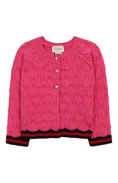 Шерстяной кардиган фактурной вязки GUCCI, арт. 519630/X1641, фото 1