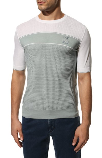 Джемпер из хлопка и шелка ZILLI, арт. MBX-TS020-BIMA1/MC01, фото 3