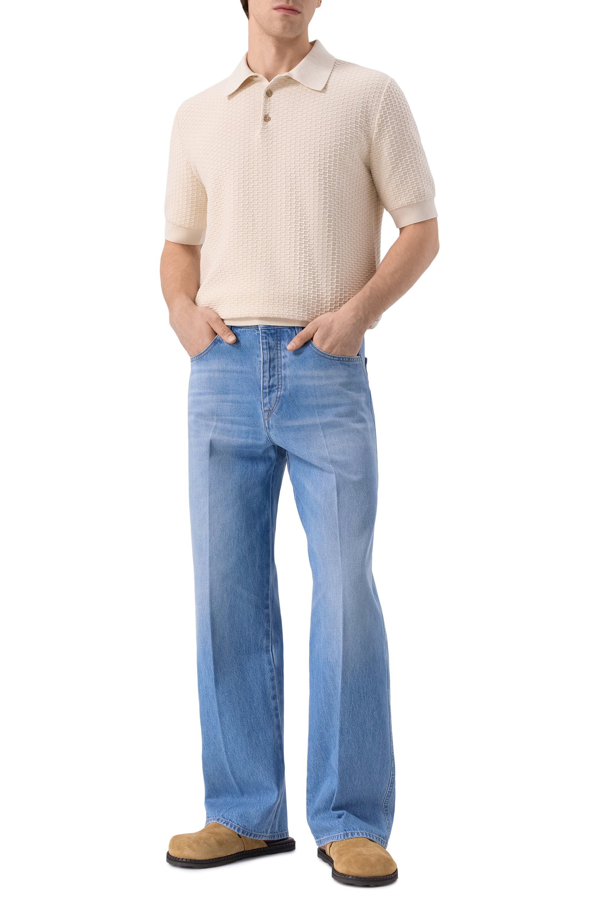 Хлопковое поло DOLCE & GABBANA, арт. GXZ02Z/JBCFB, фото 2