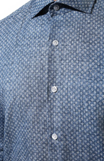 Хлопковая рубашка SONRISA синего цвета по цене 26800 руб., арт. IFI0R9/I3071, фото 5 Хлопковая рубашка SONRISA, арт. IFI0R9/I3071, фото 5