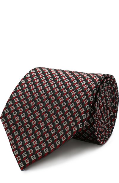 Мужской шелковый галстук с принтом GUCCI, арт. 520917/4B002