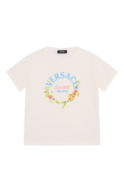 Хлопковая футболка VERSACE, арт. 1018181/1A13080/8A-14A