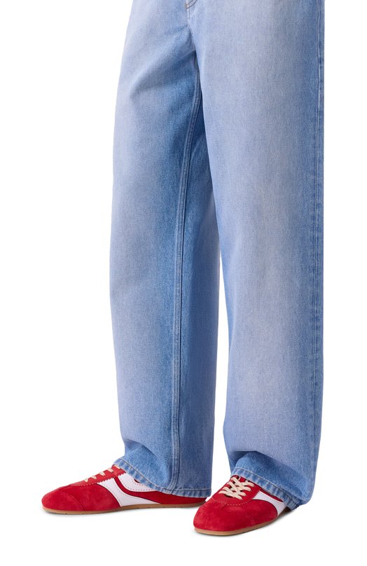Замшевые кроссовки Dries Van Noten 021726-126-352 Красный  021726-126-352 Фото 3