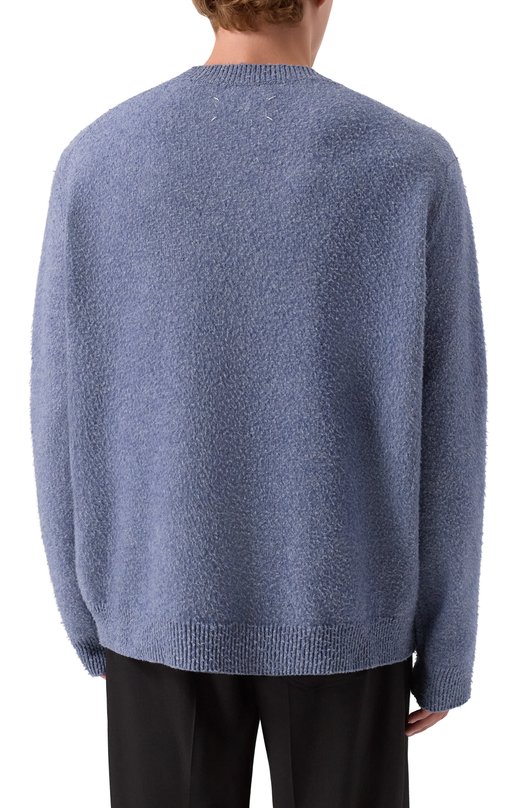 Джемпер из хлопка и шерсти Maison Margiela S50HL0033/M13108 Голубой  S50HL0033/M13108 Фото 4