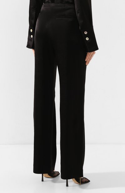 Брюки NANUSHKA черного цвета по цене 53350 руб., арт. FLAX_BLACK_WASHED SATIN, фото 4 Брюки NANUSHKA, арт. FLAX_BLACK_WASHED SATIN, фото 4