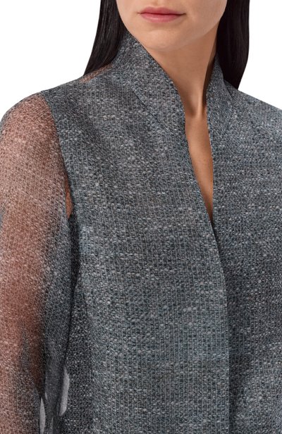 Шелковая блузка GIORGIO ARMANI серого цвета по цене 215000 руб., арт. GW003913/TE23102, фото 5 Шелковая блузка GIORGIO ARMANI, арт. GW003913/TE23102, фото 5