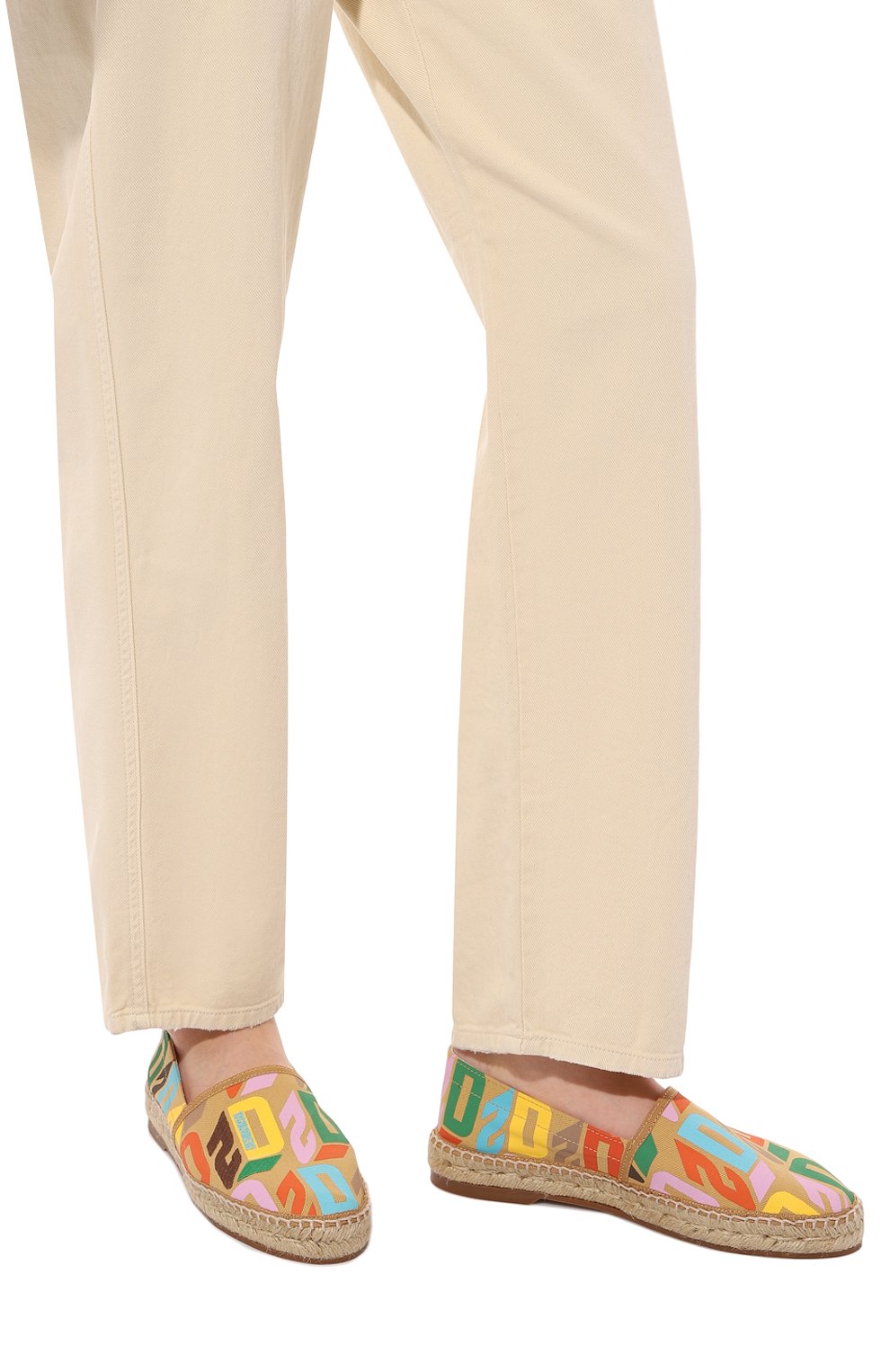 Текстильные эспадрильи d2 monogram DSQUARED2, арт. ESW0015 25406156, фото 3