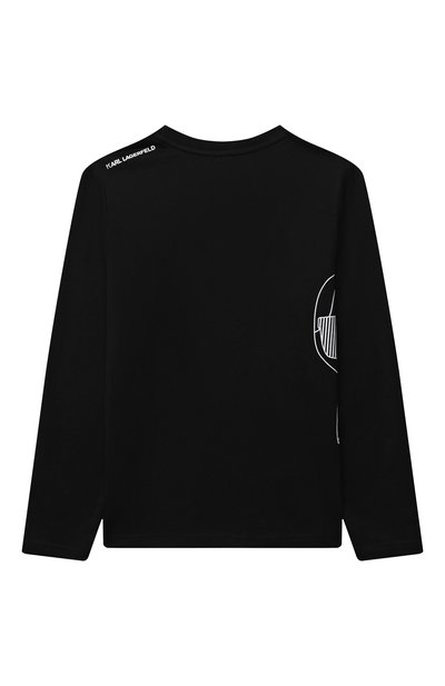 Хлопковый лонгслив KARL LAGERFELD KIDS, арт. Z25306, фото 2