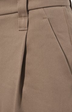 Женские хлопковые джоггеры BRUNELLO CUCINELLI бежевого цвета, арт. MB017B1242 | Фото 5 (Материал внешний: Хлопок; Длина (брюки, джинсы): Стандартные; Силуэт Ж (брюки и джинсы): Джоггеры; Стили: Кэжуэл; Женское Кросс-КТ: Джоггеры - брюки, Брюки-одежда)