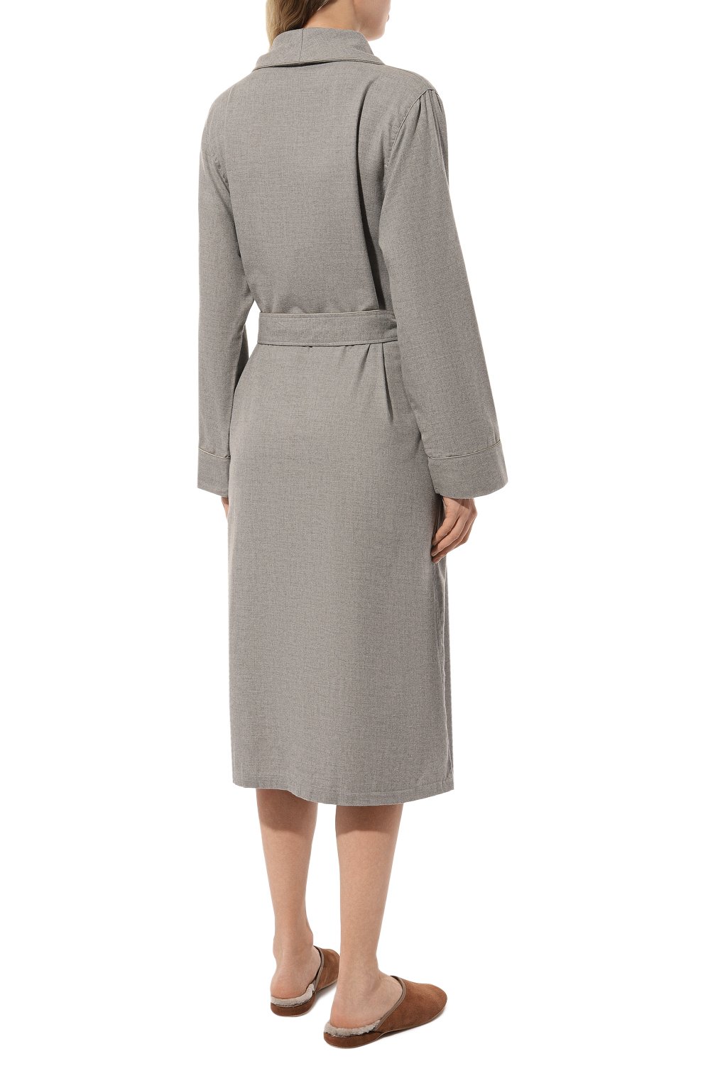 Халат из хлопка и шерсти ZIMMERLI, арт. 4600-13200, фото 4