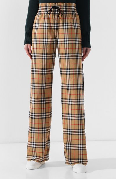 Хлопковые брюки в клетку BURBERRY, арт. 8003208, фото 3