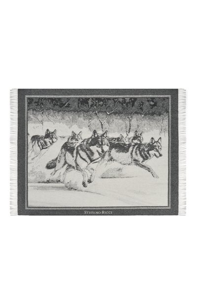 Кашемировый пл ед волки STEFANO RICCI, арт. MWA4300090/8394