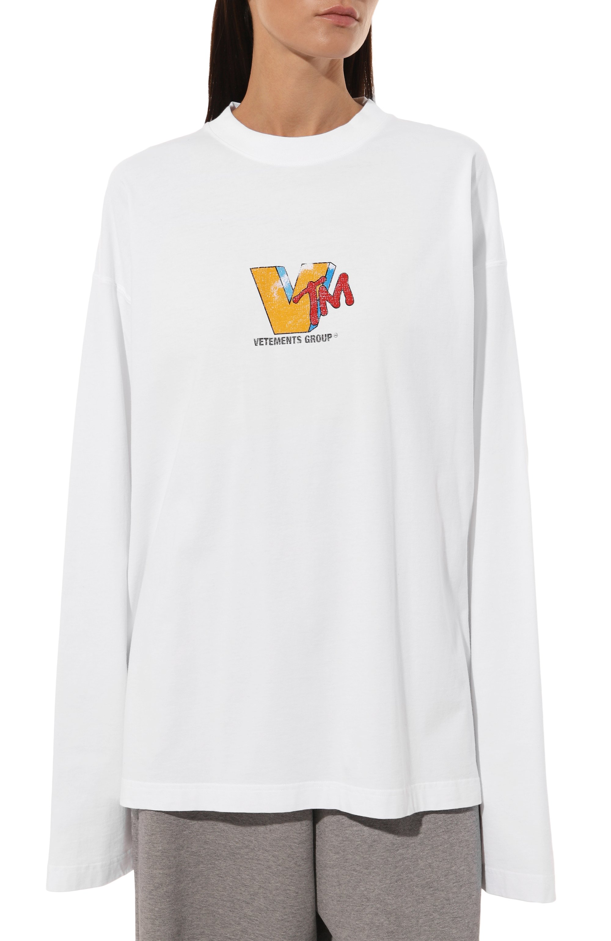 Хлопковый лонгслив VETEMENTS, арт. UA66LS630W, фото 3