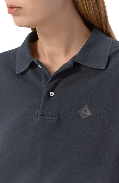 Хлопковое поло HAIKURE темно-синего цвета по цене 31650 руб., арт. HEW54141TP003PX/FREDDIE, фото 5 Хлопковое поло HAIKURE, арт. HEW54141TP003PX/FREDDIE, фото 5