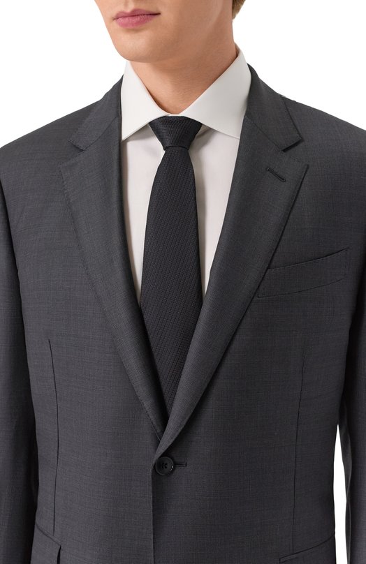 Шелковый галстук Brioni 062H00/PZ416 Чёрный  062H00/PZ416 Фото 2